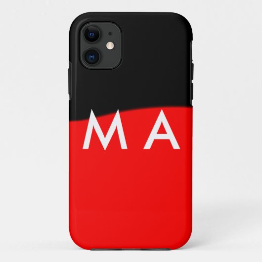 シンプルモノグラムあなたの名前を追加しますミニマル男t Case-Mate iPhoneケース (裏面)