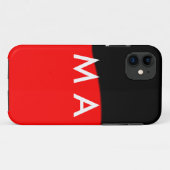 シンプルモノグラムあなたの名前を追加しますミニマル男t Case-Mate iPhoneケース (裏面(横))