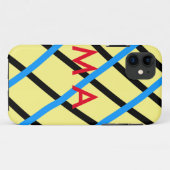シンプルモノグラムあなたの名前を追加しますミニマル男t Case-Mate iPhoneケース (裏面(横))
