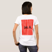 シンプルモノグラムあなたの名前を追加しますミニマル男t tシャツ (裏面フル)