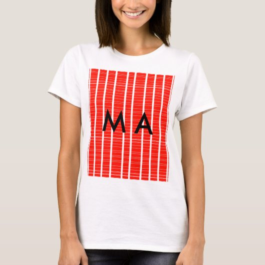 シンプルモノグラムあなたの名前を追加しますミニマル男t tシャツ (正面)