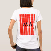 シンプルモノグラムあなたの名前を追加しますミニマル男t tシャツ (裏面)