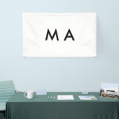 シンプルモノグラムあなたの名前を追加しますミニマルman 横断幕 (トレードショー)