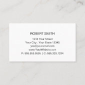 シンプルモノグラムと名前のプレート 名刺 (裏面)