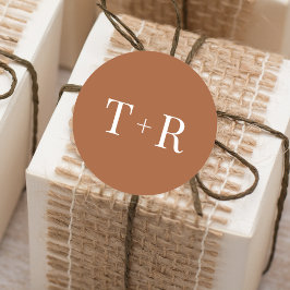 シンプルモノグラムのテラ結婚コタ ラウンドシール