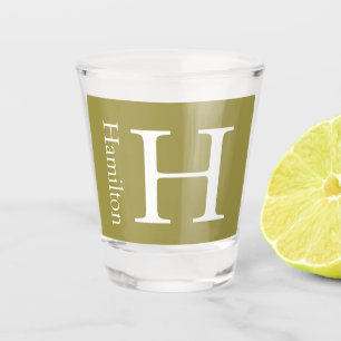 シンプルモノグラムの名パーソナライズされた ショットグラス