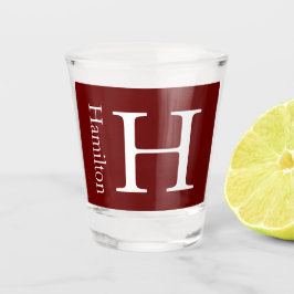 シンプルモノグラムの名パーソナライズされた ショットグラス