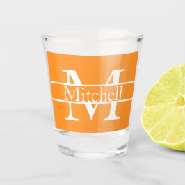 シンプルモノグラムの名パーソナライズされた ショットグラス