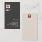 シンプルモノグラムの業務執行書 名刺 (正面/裏面)