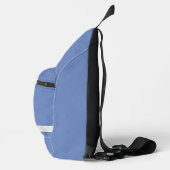 シンプルモノグラムイニシャル名銀白色スカイブルー スリングバッグ (右)