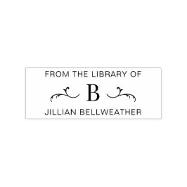 シンプルモノグラムイニシャル本 ラバースタンプ