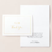 シンプルモノグラムエレガントな結婚式ありがとう 箔カード (ディスプレー)