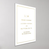 シンプルモノグラムエレガントウェディング 箔ポスター (レイダウン)