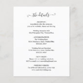 シンプルモノグラムエレガント予算結婚式招待状 (裏面)