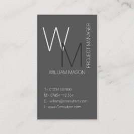 シンプルモノグラムグレープロフェッショナル名刺 名刺