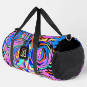 シンプルモノグラムシックパターンスポーツ旅行キャリーオン ダッフルバッグ (右コーナー)