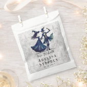 シンプルモノグラムスケルトンQRコード結婚ズ フェイバーバッグ (クリップ留めされた状態)