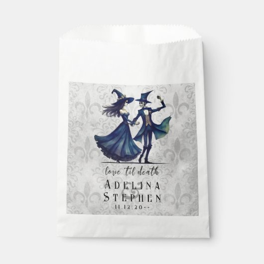 シンプルモノグラムスケルトンQRコード結婚ズ フェイバーバッグ (正面)