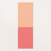 シンプルモノグラムネームタイポグラフィピーチ ヨガマット (裏面)