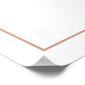 シンプルモノグラムバラ金ゴールドピンクウェルカム結婚ズ ポスター (角)