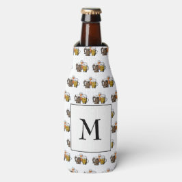 シンプルモノグラムビールボトルクール ボトルクーラー