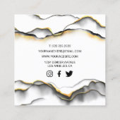 シンプルモノグラムフィットネスコーチ スクエア名刺 (裏面)