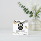 シンプルモノグラムフィットネスコーチ スクエア名刺 (スタンド正面)