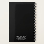 シンプルモノグラムブラックビジネス プランナー手帳 (裏面)