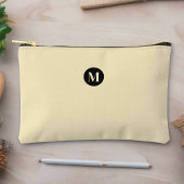 シンプルモノグラムブラック&ベージュニュートラルエレガントホテル アクセサリーポーチ