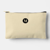 シンプルモノグラムブラック&ベージュニュートラルエレガントホテル アクセサリーポーチ (正面)