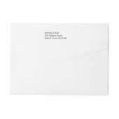 シンプルモノグラムホワイトブラック差出人住所 ラップアラウンドラベル (裏面)