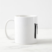 シンプルモノグラムミニマルキエレガントーチェーン コーヒーマグカップ (左)