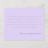 シンプルモノグラムミニマル淡い色のラベ結婚ンダー (裏面)