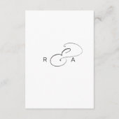 シンプルモノグラムミニマル結婚リスト詳細 エンクロージャーカード (裏面)