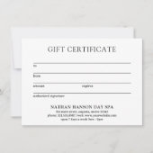 シンプルモノグラムモダンギフト証明書 (正面)