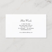 シンプルモノグラムモダン金ゴールド白ストライプの 名刺 (裏面)