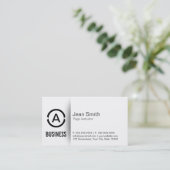 シンプルモノグラムヨガインストラクター名刺 名刺 (スタンド正面)