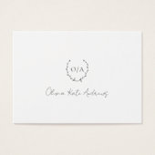 シンプルモノグラムリースエレガントギフト証明書 (正面)