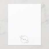 シンプルモノグラムリース予算結婚式招待状 (裏面)