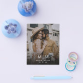 シンプルモノグラム予算結婚式の日付写真を保存 チラシ (シングル)