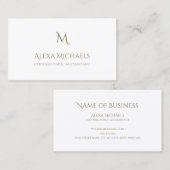 シンプルモノグラム公認会計士 名刺 (正面/裏面)