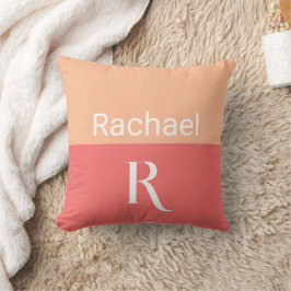 シンプルモノグラム名タイポグラフィ クッション