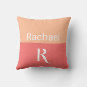 シンプルモノグラム名タイポグラフィ クッション (裏面)