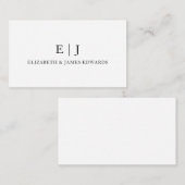 シンプルモノグラム対イニシャルパーソナライズされた ノートカード (正面/裏面)