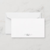 シンプルモノグラム手書きミニマリストグレー ノートカード (裏面)