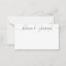 シンプルモノグラム手書きミニマリストグレー