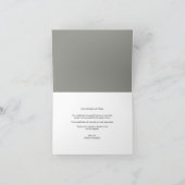 シンプルモノグラム数々のボックスモダン4結婚写真 サンキューカード (内部)