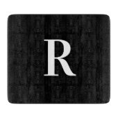 シンプルモノグラム白黒 カッティングボード (正面)