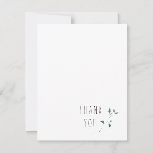 シンプルモノグラム空白のありがとう ノートカード (正面)