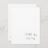シンプルモノグラム空白のありがとう ノートカード (正面/裏面)